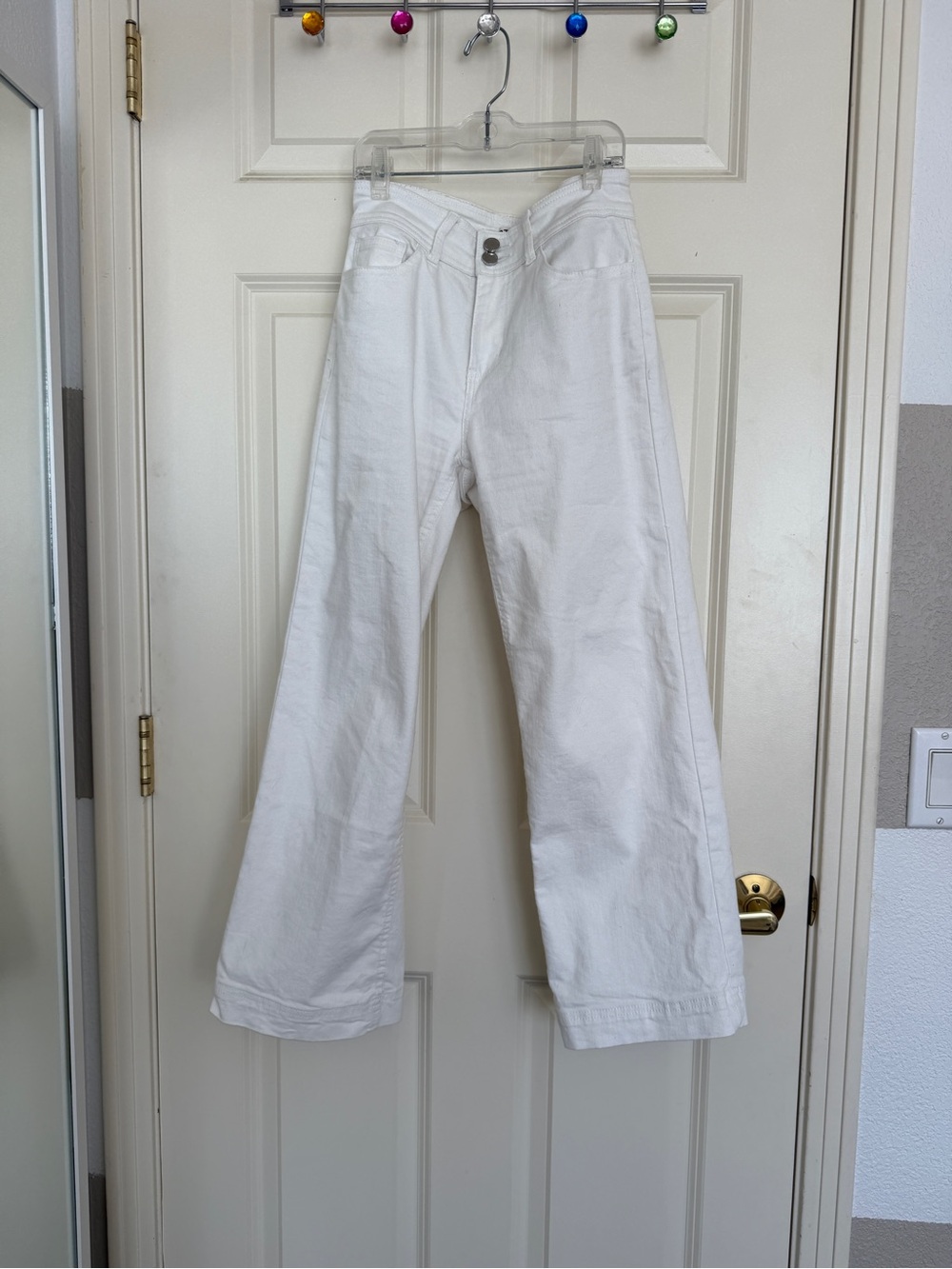OAT New York White High-Rise Wide-Leg Jeans